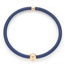 Load image into Gallery viewer, &quot;MARCELLA&quot; - BARBARELLA COLLECTION NECKLACE - BLUE LEATHER