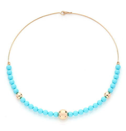 BARBARELLA COLLECTION SEMI-RIGID NECKLACE - TURQUOISE