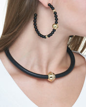 Load image into Gallery viewer, &quot;MARCELLA&quot; - BARBARELLA COLLECTION NECKLACE - BLACK LEATHER