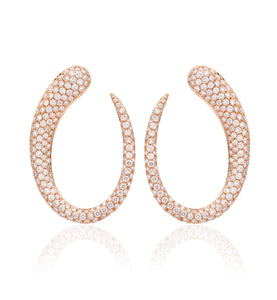 GOCCE COLLECTION EARRINGS - 18KT GOLD - WHITE DIAMONDS - LARGE