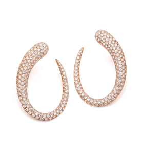 GOCCE COLLECTION EARRINGS - 18KT GOLD - WHITE DIAMONDS - LARGE