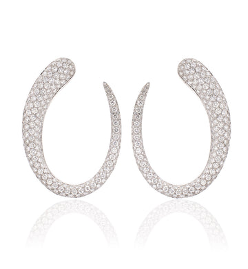 GOCCE COLLECTION EARRINGS - 18KT GOLD - WHITE DIAMONDS - LARGE