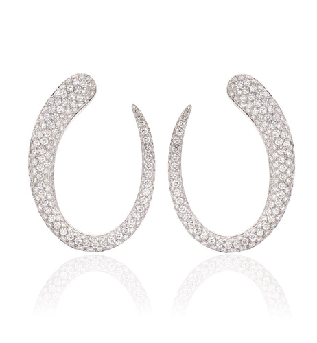 GOCCE COLLECTION EARRINGS - 18KT GOLD - WHITE DIAMONDS - LARGE