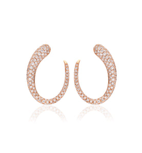 GOCCE COLLECTION EARRINGS - 18KT GOLD - WHITE DIAMONDS - MEDIUM