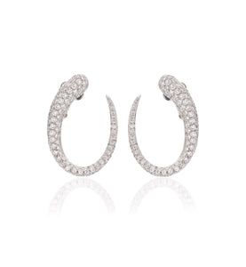 GOCCE COLLECTION EARRINGS - 18KT GOLD - WHITE DIAMONDS - MEDIUM