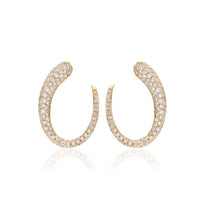 Load image into Gallery viewer, GOCCE COLLECTION EARRINGS - 18KT GOLD - WHITE DIAMONDS - MEDIUM