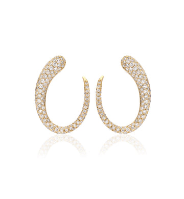 GOCCE COLLECTION EARRINGS - 18KT GOLD - WHITE DIAMONDS - MEDIUM