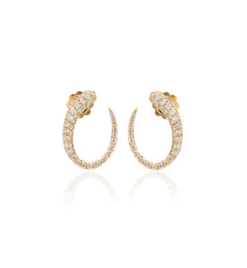 GOCCE COLLECTION EARRINGS - 18KT GOLD - WHITE DIAMONDS - SMALL