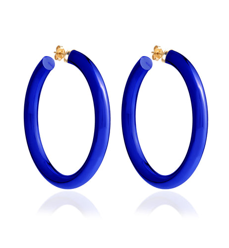 BARBARELLA COLLECTION - 18KT GOLD - STERLING SILVER - EX-LARGE - COBALT BLUE