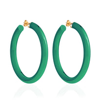 Load image into Gallery viewer, BARBARELLA COLLECTION - 18KT GOLD - STERLING SILVER - EX-LARGE - GREEN