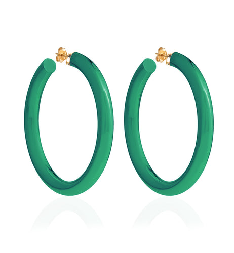 BARBARELLA COLLECTION - 18KT GOLD - STERLING SILVER - EX-LARGE - GREEN