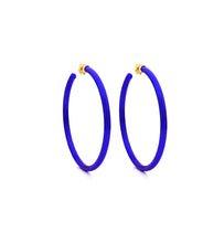 Load image into Gallery viewer, BARBARELLA COLLECTION - 18KT GOLD - STERLING SILVER - MEDIUM - COBALT BLUE