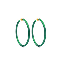 Load image into Gallery viewer, BARBARELLA COLLECTION - 18KT GOLD - STERLING SILVER - MEDIUM - GREEN