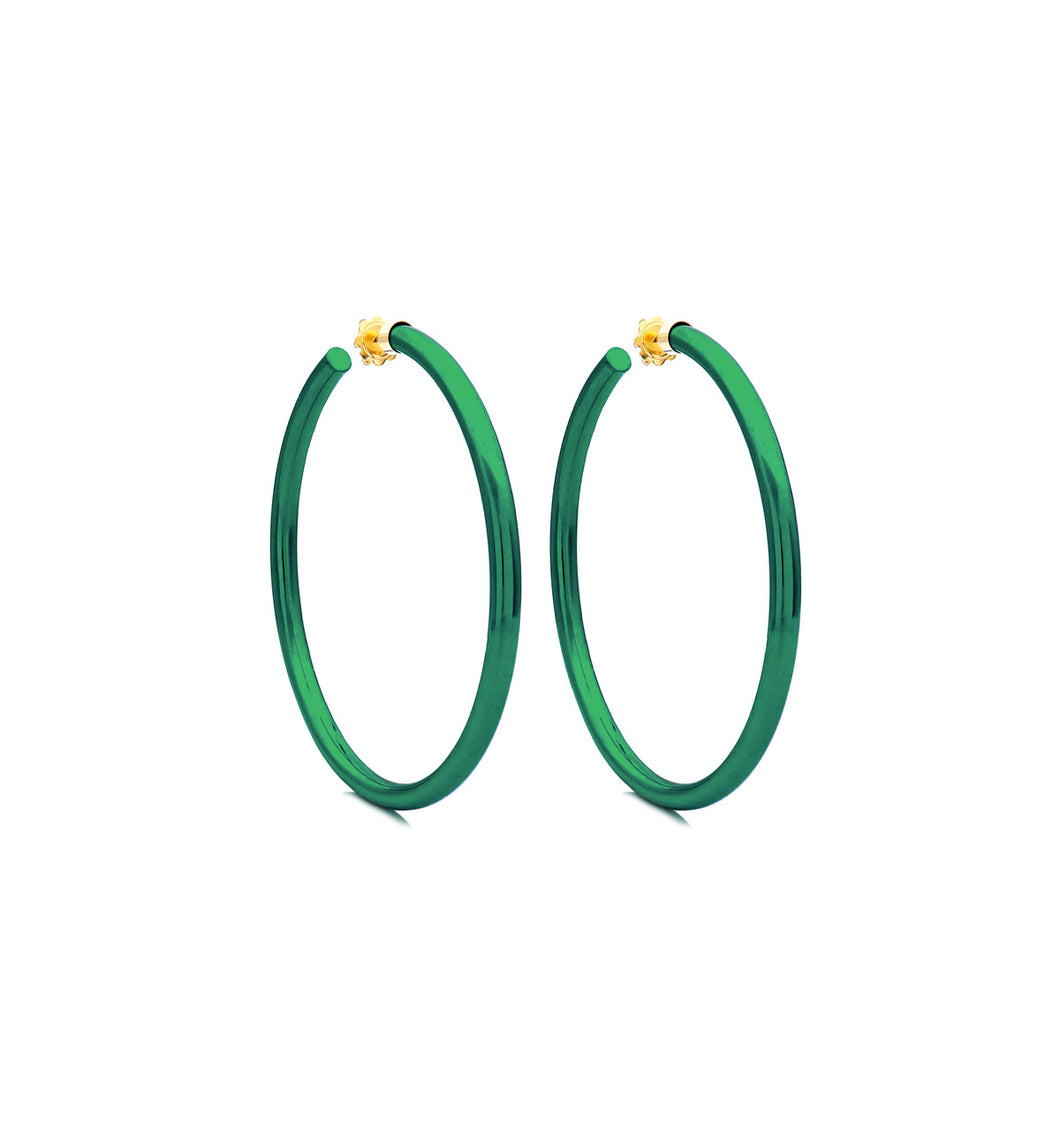 BARBARELLA COLLECTION - 18KT GOLD - STERLING SILVER - MEDIUM - GREEN