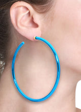 Load image into Gallery viewer, BARBARELLA COLLECTION - 18KT GOLD - STERLING SILVER - LARGE - AQUA BLUE