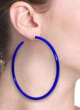 Load image into Gallery viewer, BARBARELLA COLLECTION - 18KT GOLD - STERLING SILVER - LARGE - COBALT BLUE