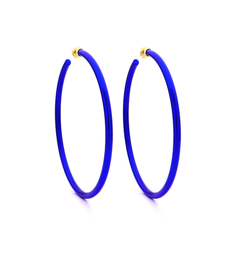 BARBARELLA COLLECTION - 18KT GOLD - STERLING SILVER - LARGE - COBALT BLUE