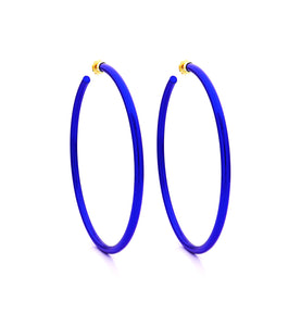 BARBARELLA COLLECTION - 18KT GOLD - STERLING SILVER - LARGE - COBALT BLUE