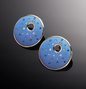 "DISCO" - TITANIUM / SAPPHIRES - SMALL