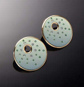 "DISCO" - TITANIUM / SAPPHIRES - SMALL
