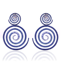 Load image into Gallery viewer, &quot;KALEIDOSCOPE OF HOPE&quot; - BLUE SAPPHIRES - EARRINGS