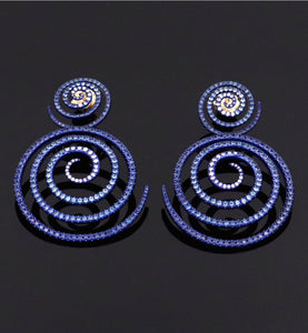 "KALEIDOSCOPE OF HOPE" - BLUE SAPPHIRES - EARRINGS