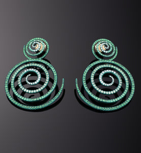 "KALEIDOSCOPE OF HOPE" - TSAVORITE - EARRINGS