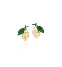 Load image into Gallery viewer, &quot;LOVE LEMONS&quot; - 18KT GOLD - STUD EARRINGS