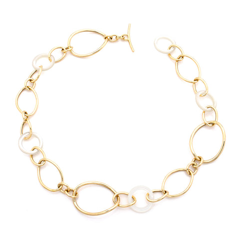 STELLA COLLECTION 18KT GOLD NECKLACE - MOTHER OF PEARL