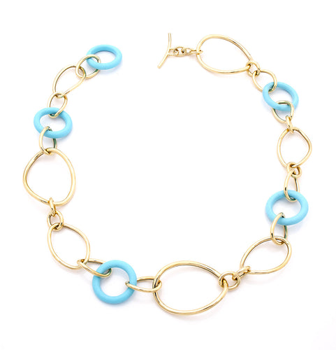 STELLA COLLECTION 18KT GOLD NECKLACE - TURQUOISE