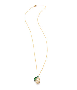 "LOVE LEMONS" - 18KT GOLD - WHITE DIAMONDS - NECKLACE - SMALL