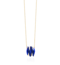 Load image into Gallery viewer, &quot;LIZZY&quot; - 18KT GOLD - NECKLACE - BLUE SAPPHIRES