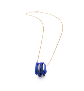 "LIZZY" - 18KT GOLD - NECKLACE - BLUE SAPPHIRES