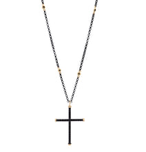 Load image into Gallery viewer, CROSS - 18KT YELLOW GOLD - STERLING SILVER - TITANIUM