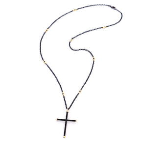 CROSS - 18KT YELLOW GOLD - STERLING SILVER - TITANIUM