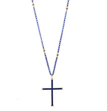 Load image into Gallery viewer, CROSS - 18KT YELLOW GOLD - STERLING SILVER - TITANIUM