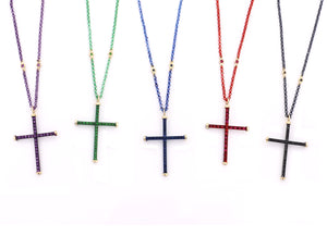 CROSS - 18KT YELLOW GOLD - STERLING SILVER - TITANIUM