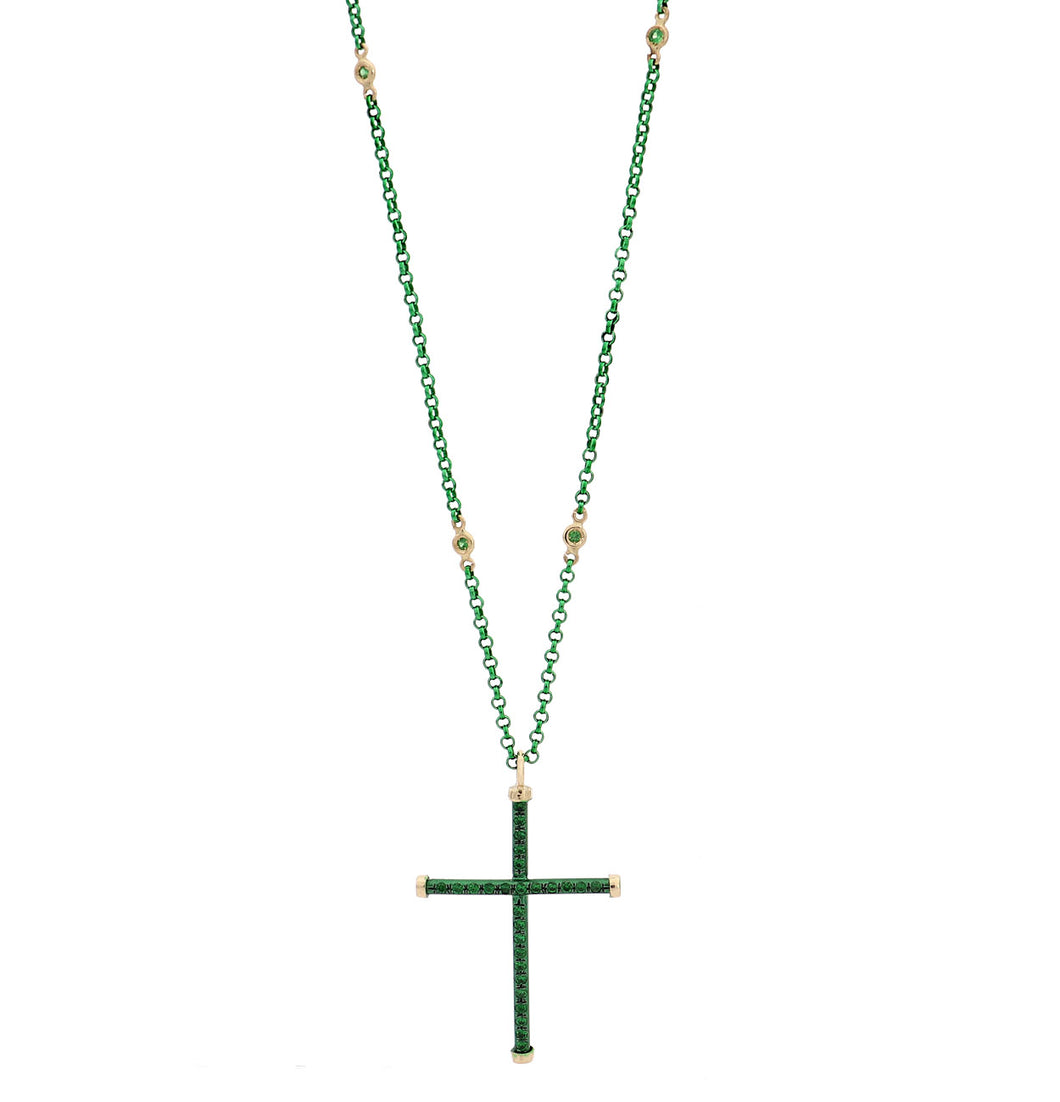 CROSS - 18KT YELLOW GOLD - STERLING SILVER - TITANIUM