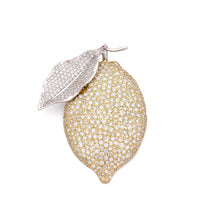 Load image into Gallery viewer, &quot;LOVE LEMONS&quot; - 18KT GOLD - WHITE DIAMONDS - PENDANT - EX-LARGE