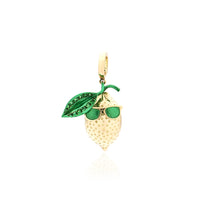 Load image into Gallery viewer, &quot;LOVE LEMONS&quot; - SUNGLASSES - 18KT GOLD - TSAVORITES - CHARM/PENDANT - LARGE