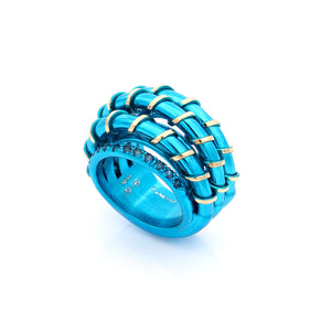 "APERITIVO" - 18KT GOLD - LIGHT BLUE SAPPHIRES