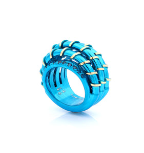 "APERITIVO" - 18KT GOLD - LIGHT BLUE SAPPHIRES