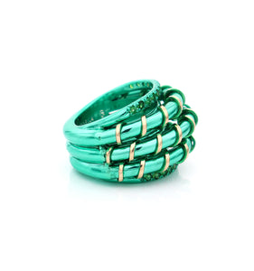 "APERITIVO" - 18KT GOLD - TSAVORITES