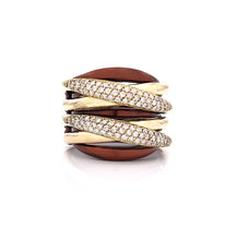 Load image into Gallery viewer, &quot;LIZZY&quot; - 18KT GOLD - WHITE DIAMONDS - BROWN