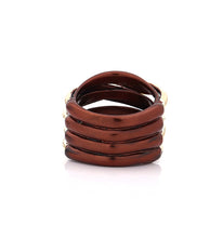 Load image into Gallery viewer, &quot;LIZZY&quot; - 18KT GOLD - WHITE DIAMONDS - BROWN