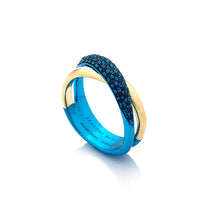 Load image into Gallery viewer, &quot;MARGAUX&quot; - 18KT GOLD - BLUE SAPPHIRES - AQUA BLUE