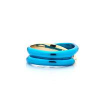 Load image into Gallery viewer, &quot;MARGAUX&quot; - 18KT GOLD - BLUE SAPPHIRES - AQUA BLUE