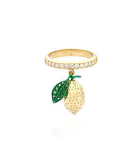"LOVE LEMONS" - 18KT GOLD - WHITE DIAMONDS - RING
