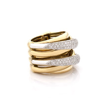 Load image into Gallery viewer, &quot;LIZZY&quot; - 18KT YELLOW AND WHITE GOLD - WHITE DIAMONDS