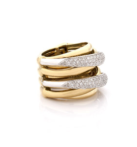"LIZZY" - 18KT YELLOW AND WHITE GOLD - WHITE DIAMONDS
